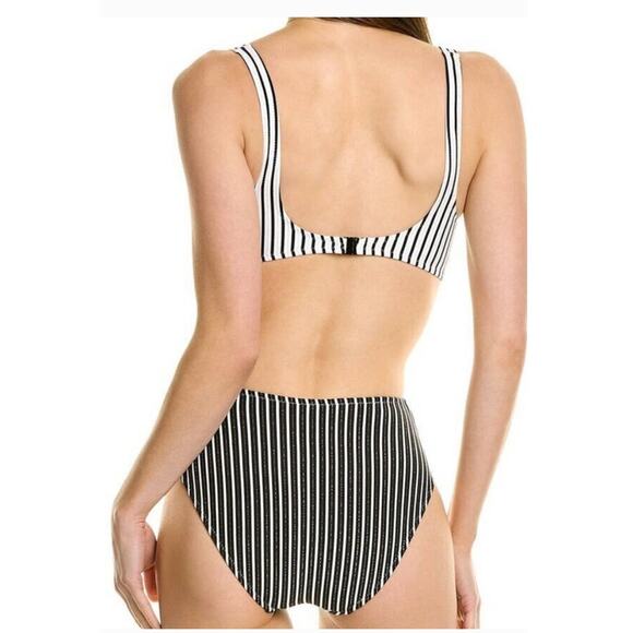 New Free People Solid & Striped The Bailey One-Piece Swimsuit $188 MEDIUM Black - Picture 9 of 9